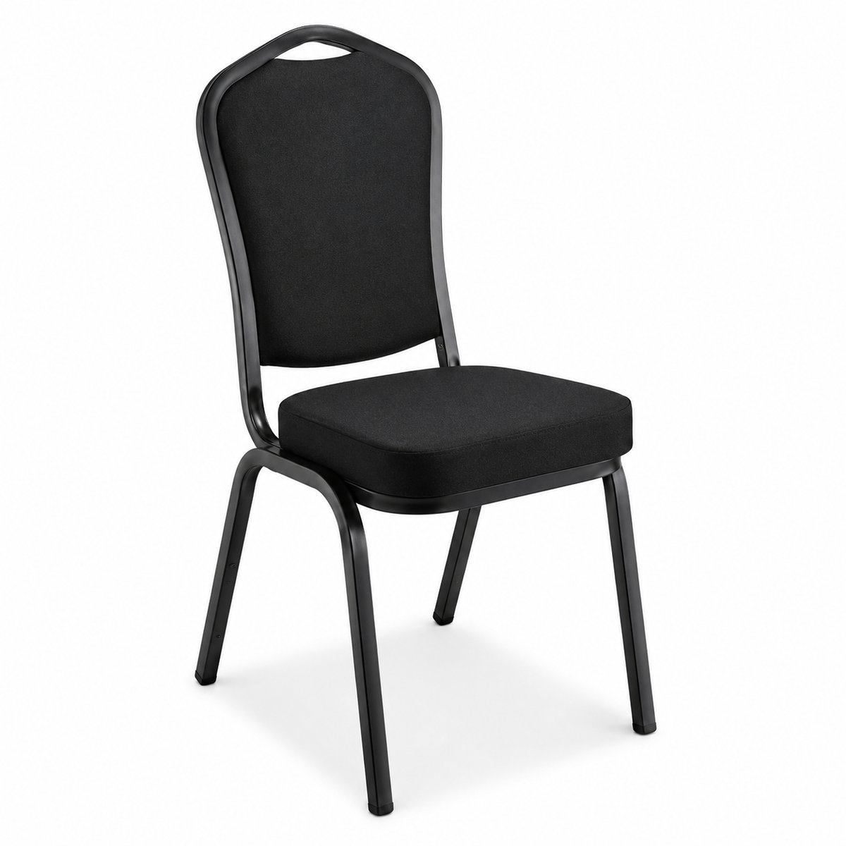 Silla de espera tapizada sin brazos color negro