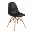 Silla multiusos moderna con patas de madera color negro