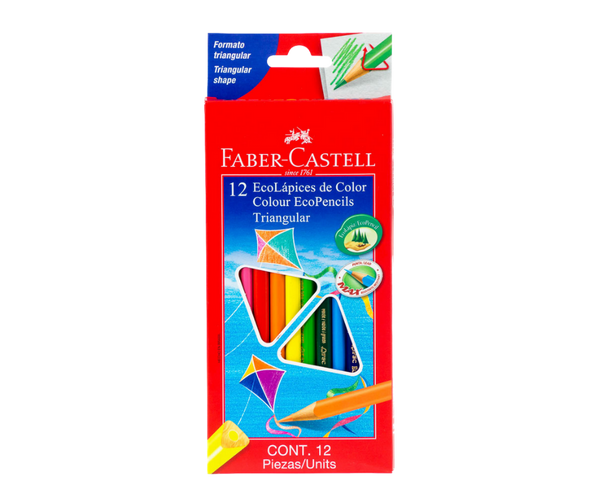 Crayon Madera Faber Castell 12 Colores Largo