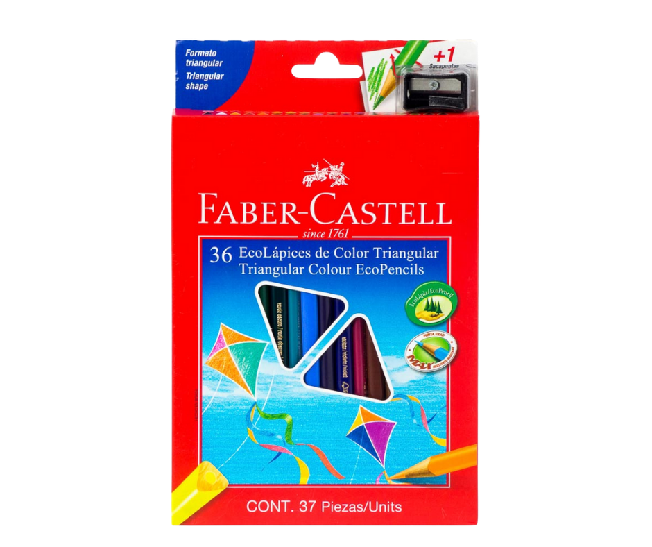 Crayon Madera Faber Castell 36 Colores Largo