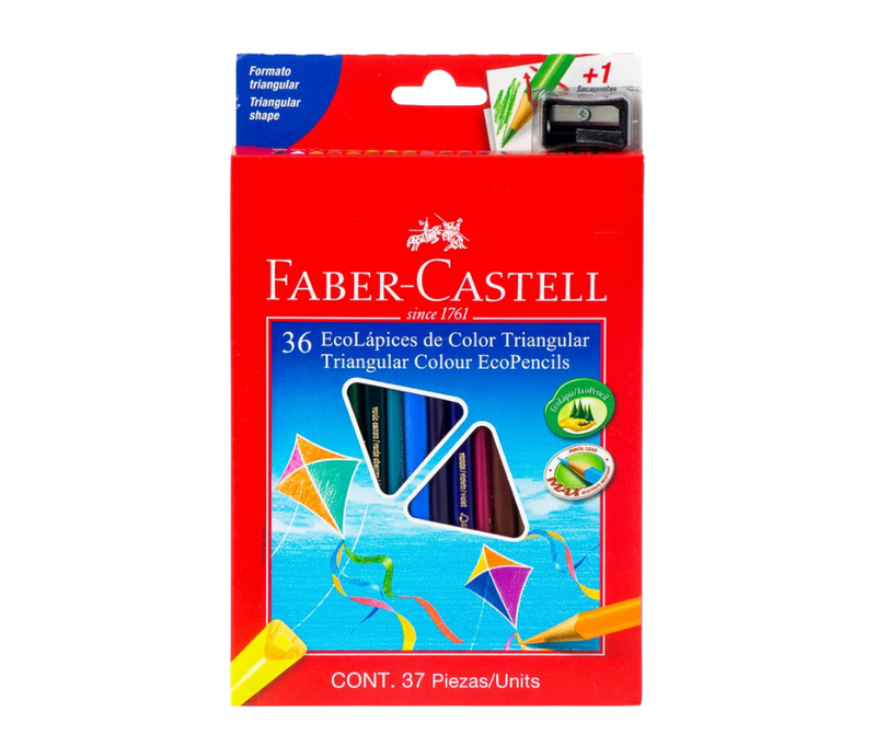 Crayon Madera Faber Castell 36 Colores Largo