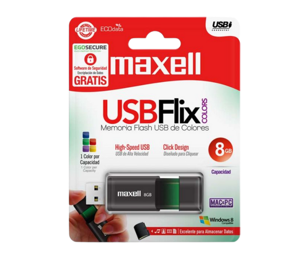 Memoria USB FLIX 8GB Maxell