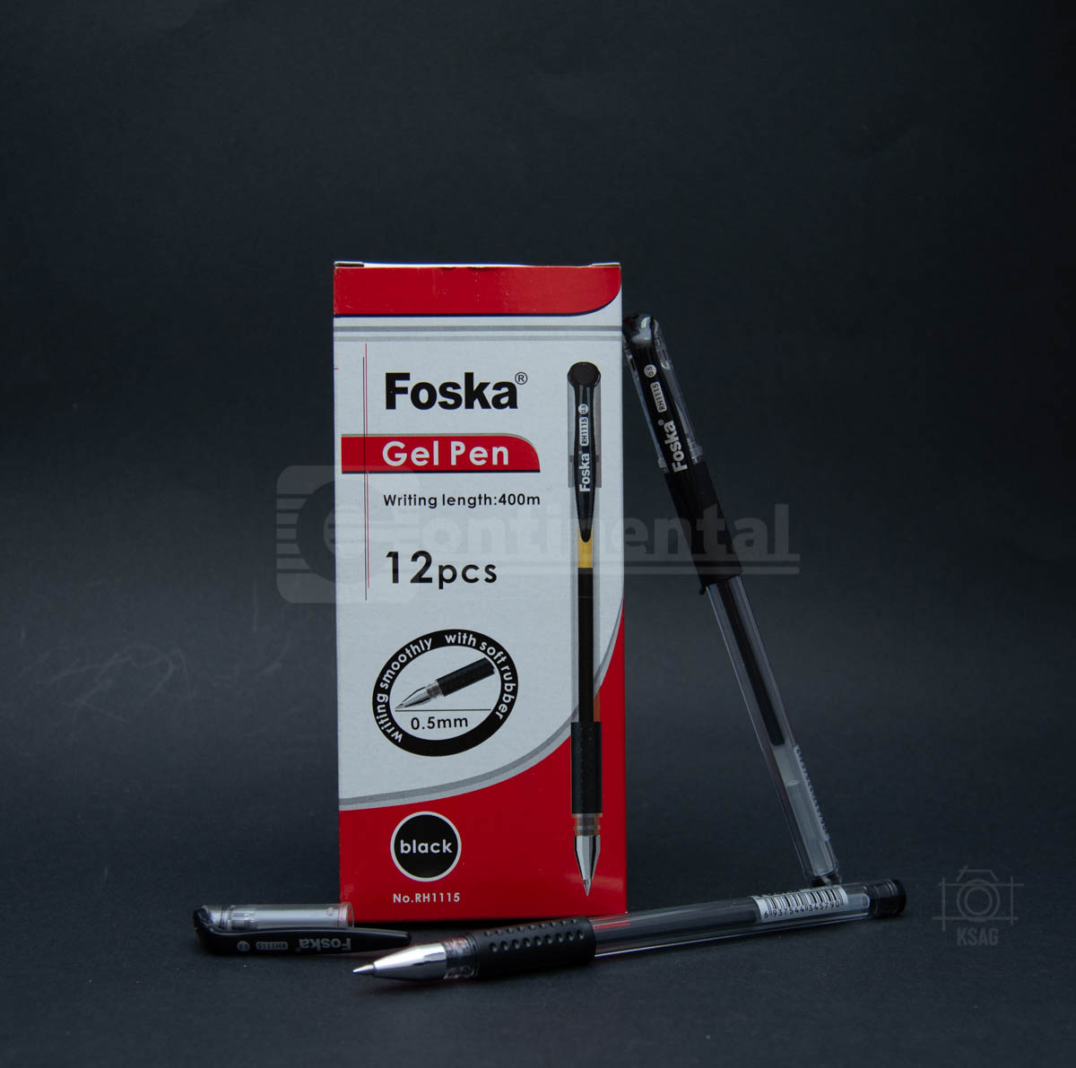Boligrafo Gel 0.5 Foska Negro